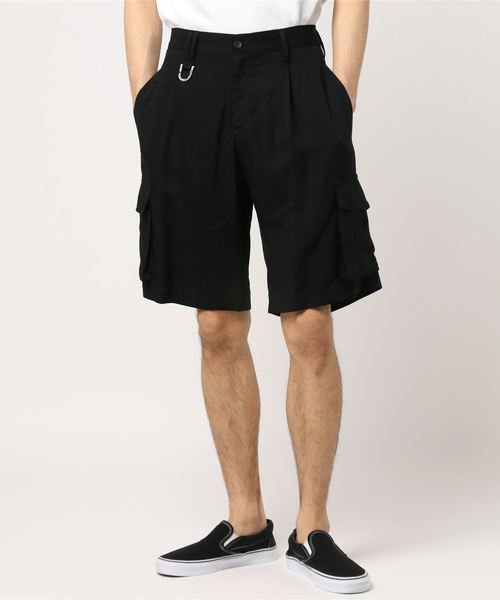 kiryuyrik(キリュウキリュウ)の「ShortCargoPants(カーゴパンツ)」|ブラック