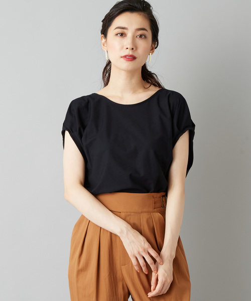 RIVE DROITE（リヴドロワ）の「ツイルスリーブタックカットソー（Tシャツ/カットソー・レディース・オフホワイト/カーキ/ネイビー・FREE）」の3枚目の写真