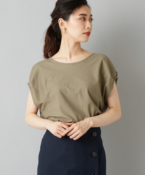 RIVE DROITE（リヴドロワ）の「ツイルスリーブタックカットソー（Tシャツ/カットソー・レディース・オフホワイト/カーキ/ネイビー・FREE）」の16枚目の写真