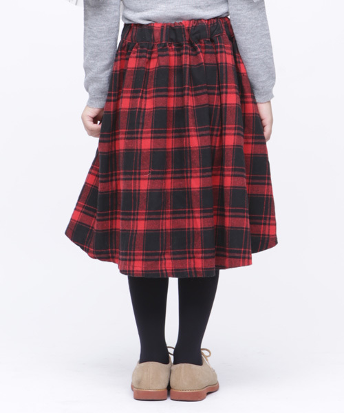 RUGGEDWORKS（ラゲッドワークス）の「ネルチェックロングスカート（スカート・キッズ・レッド/グリーン・100cm/110cm/120cm/130cm/140cm/90cm/80ｃｍ）」の7枚目の写真