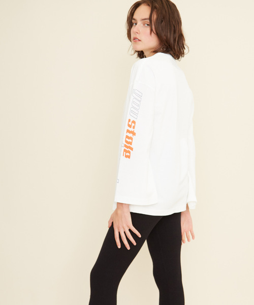 ビアズリー展 ステューディオ第5巻第30号 Tシャツ Mサイズ ホワイト Dr．STONE リブ付ロングスリーブTシャツ ゼノ&スタンリー