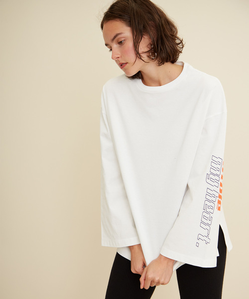 STUDIOUS（ステュディオス）の「【STUDIOUS】スリーブカットTEE（Tシャツ/カットソー・レディース・ネイビー/ホワイト・FREE）」の9枚目の写真
