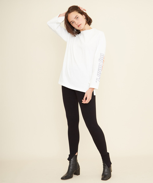 STUDIOUS（ステュディオス）の「【STUDIOUS】スリーブカットTEE（Tシャツ/カットソー・レディース・ネイビー/ホワイト・FREE）」の12枚目の写真
