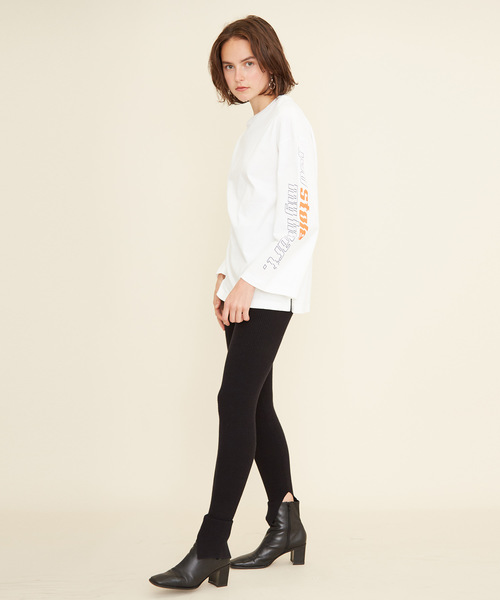 STUDIOUS（ステュディオス）の「【STUDIOUS】スリーブカットTEE（Tシャツ/カットソー・レディース・ネイビー/ホワイト・FREE）」の13枚目の写真