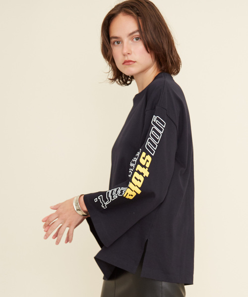 STUDIOUS（ステュディオス）の「【STUDIOUS】スリーブカットTEE（Tシャツ/カットソー・レディース・ネイビー/ホワイト・FREE）」の17枚目の写真