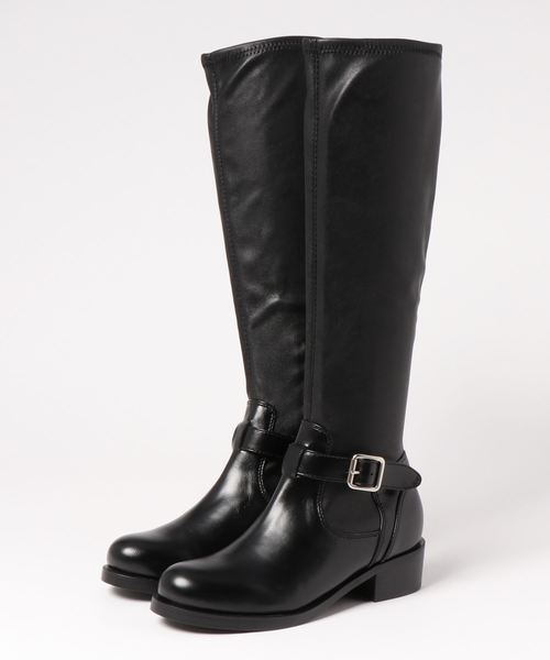 MOUSSY(マウジー)の「FAUX LEATHER LONG BOOTS(ブーツ・レディース・ブラック・SMALL/MEDIUM/LARGE)」の4枚目の写真
