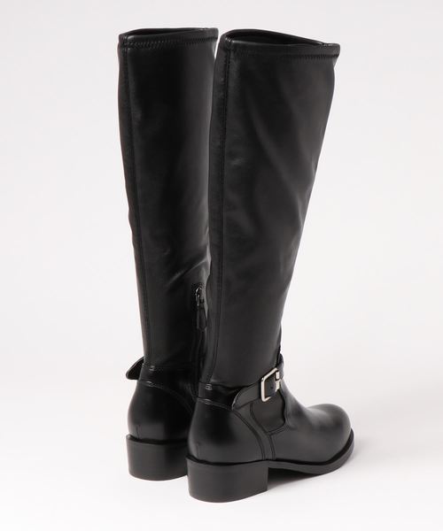 MOUSSY(マウジー)の「FAUX LEATHER LONG BOOTS(ブーツ・レディース・ブラック・SMALL/MEDIUM/LARGE)」の2枚目の写真