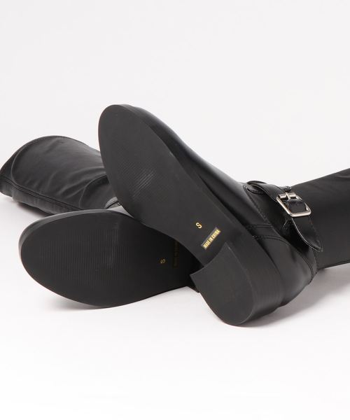 MOUSSY(マウジー)の「FAUX LEATHER LONG BOOTS(ブーツ・レディース・ブラック・SMALL/MEDIUM/LARGE)」の3枚目の写真