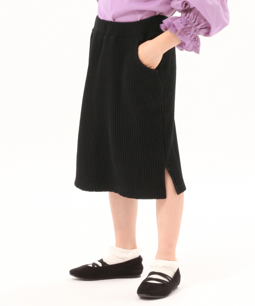 GLOBAL WORK（グローバルワーク）の「【キッズ】ワッフルカットタイトスカート/820768（スカート・キッズ・グレー/ブラック/パープル系その他5・XX-LARGE/X-LARGE/LARGE/SMALL/MEDIUM）」の2枚目の写真