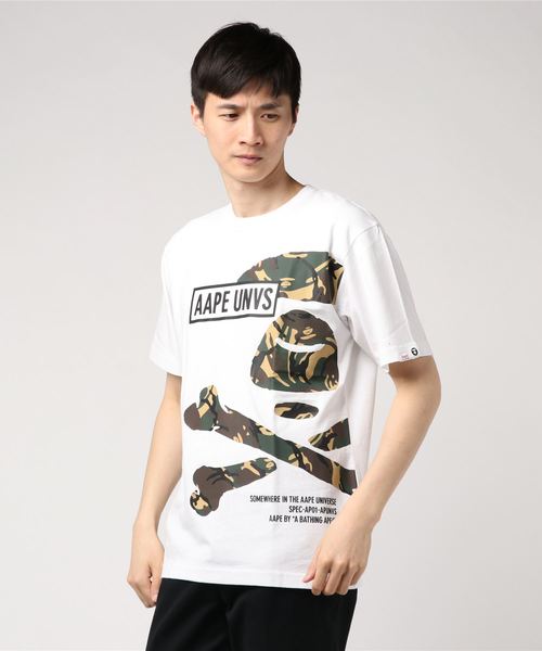 AAPE BY A BATHING APE(エーエイプバイアベイシングエイプ)の「AAPE SS TEE(Tシャツ/カットソー)」|ホワイト