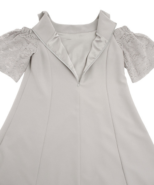 RANDA（ランダ）の「オープンショルダーAラインワンピース（ワンピース・レディース・ブラック/ベージュ/ブルー・0/1）」の8枚目の写真