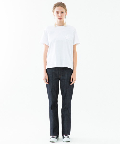 MUVEIL（ミュベール）の「【MUVEIL×CONVERSE】スターパッチ Tシャツ A2896UTS917（Tシャツ/カットソー・レディース・ホワイト/ネイビー・FREE）」の5枚目の写真