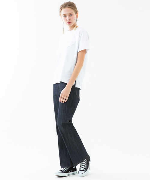 MUVEIL（ミュベール）の「【MUVEIL×CONVERSE】スターパッチ Tシャツ A2896UTS917（Tシャツ/カットソー・レディース・ホワイト/ネイビー・FREE）」の16枚目の写真