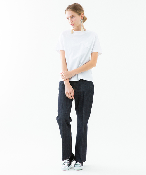 MUVEIL（ミュベール）の「【MUVEIL×CONVERSE】スターパッチ Tシャツ A2896UTS917（Tシャツ/カットソー・レディース・ホワイト/ネイビー・FREE）」の19枚目の写真