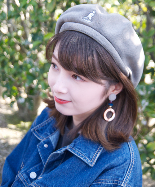 KANGOL（カンゴール）の「[KANGOL]Bamboo Jax Beret/[カンゴール]バンブー メッシュベレー（ハンチング/ベレー帽・レディース・グレー/ブラック/ワイン・L）」の9枚目の写真