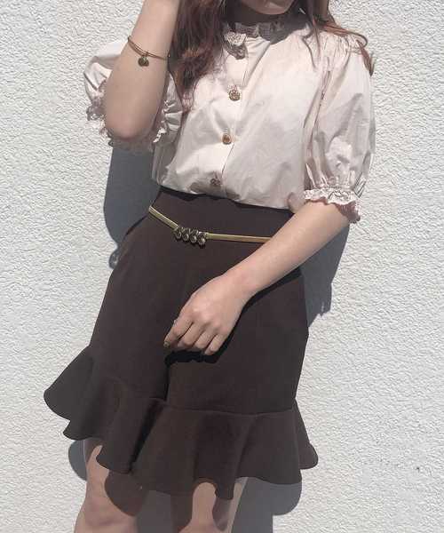 one after another NICE CLAUP（ワンアフターアナザーナイスクラップ）の「いろいろ釦ブラウス（シャツ/ブラウス・レディース・ブラック/オフホワイト/アイボリー/チェック/ライトベージュ・FREE）」の11枚目の写真