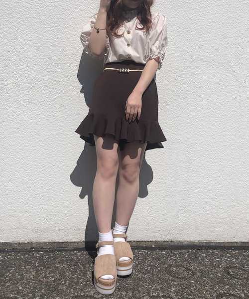 one after another NICE CLAUP（ワンアフターアナザーナイスクラップ）の「いろいろ釦ブラウス（シャツ/ブラウス・レディース・ブラック/オフホワイト/アイボリー/チェック/ライトベージュ・FREE）」の12枚目の写真