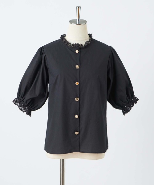 one after another NICE CLAUP（ワンアフターアナザーナイスクラップ）の「いろいろ釦ブラウス（シャツ/ブラウス・レディース・ブラック/オフホワイト/アイボリー/チェック/ライトベージュ・FREE）」の16枚目の写真