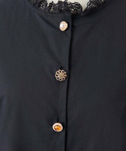 one after another NICE CLAUP（ワンアフターアナザーナイスクラップ）の「いろいろ釦ブラウス（シャツ/ブラウス・レディース・ブラック/オフホワイト/アイボリー/チェック/ライトベージュ・FREE）」の17枚目の写真