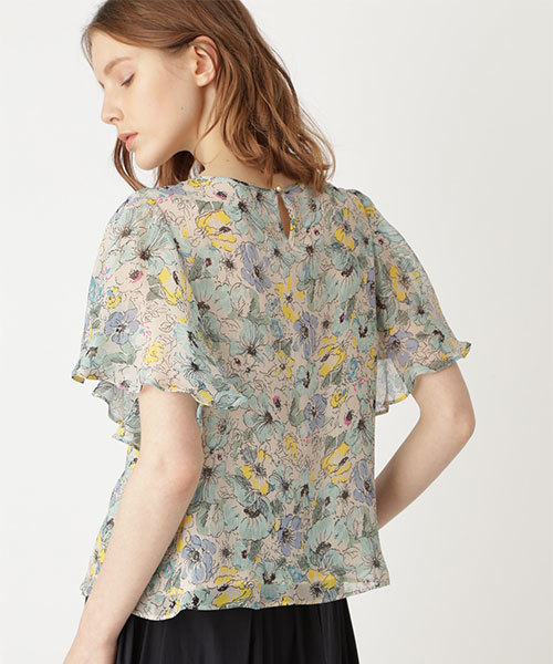 JILL STUART(ジルスチュアート)の「◆カーラシルクフラワーブラウス(シャツ/ブラウス・レディース・ピンク/ブルー・SMALL/MEDIUM)」の5枚目の写真