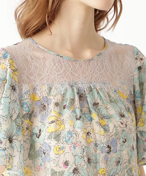 JILL STUART(ジルスチュアート)の「◆カーラシルクフラワーブラウス(シャツ/ブラウス・レディース・ピンク/ブルー・SMALL/MEDIUM)」の12枚目の写真