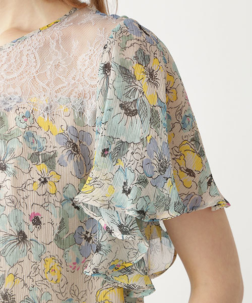 JILL STUART(ジルスチュアート)の「◆カーラシルクフラワーブラウス(シャツ/ブラウス・レディース・ピンク/ブルー・SMALL/MEDIUM)」の10枚目の写真