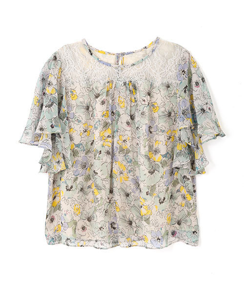 JILL STUART(ジルスチュアート)の「◆カーラシルクフラワーブラウス(シャツ/ブラウス・レディース・ピンク/ブルー・SMALL/MEDIUM)」の9枚目の写真