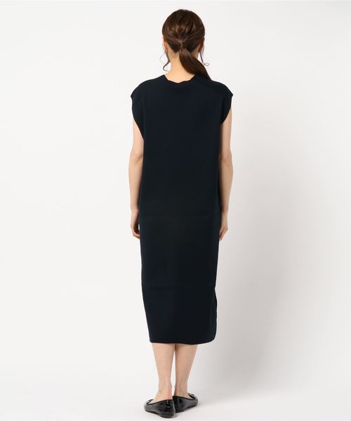 YECCA VECCA（イェッカヴェッカ）の「・オーガニックコットンニットワンピース ●（ワンピース・レディース・アイボリー/ネイビー/ラベンダー・FREE）」の5枚目の写真