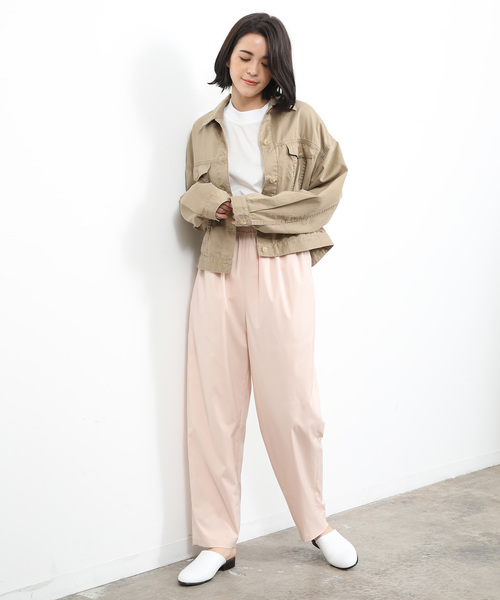 SALON adam et rope'(サロン アダム エ ロペ)の「リヨセル/コットンショートジャケット(その他アウター・レディース・ベージュ/ピンク・FREE)」の12枚目の写真