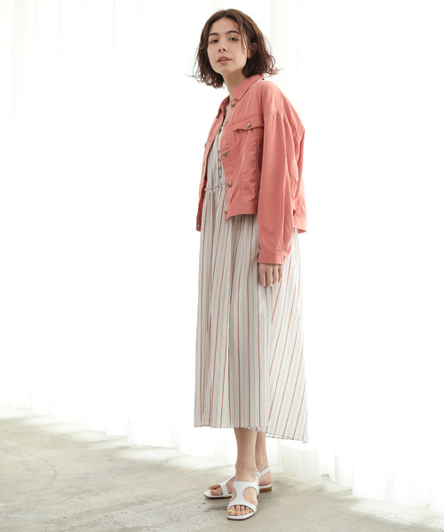 SALON adam et rope'(サロン アダム エ ロペ)の「リヨセル/コットンショートジャケット(その他アウター・レディース・ベージュ/ピンク・FREE)」の16枚目の写真