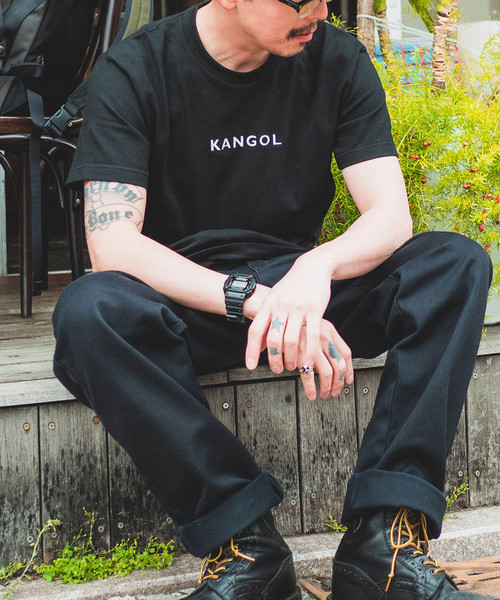 KANGOL（カンゴール）の「【Bl】【KANGOL】別注ロゴ刺繍T（Tシャツ/カットソー・メンズ・ホワイト/ブラック/オリーブ・MEDIUM/LARGE/X-LARGE/XXX-LARGE）」の17枚目の写真