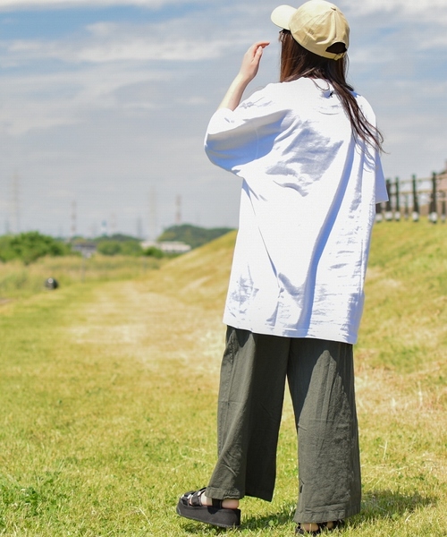KANGOL（カンゴール）の「【Bl】【KANGOL】別注ロゴ刺繍T（Tシャツ/カットソー・メンズ・ホワイト/ブラック/オリーブ・MEDIUM/LARGE/X-LARGE/XXX-LARGE）」の16枚目の写真
