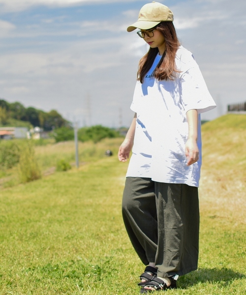 KANGOL（カンゴール）の「【Bl】【KANGOL】別注ロゴ刺繍T（Tシャツ/カットソー・メンズ・ホワイト/ブラック/オリーブ・MEDIUM/LARGE/X-LARGE/XXX-LARGE）」の15枚目の写真