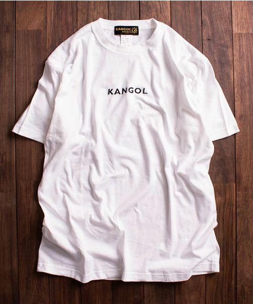KANGOL（カンゴール）の「【Bl】【KANGOL】別注ロゴ刺繍T（Tシャツ/カットソー・メンズ・ホワイト/ブラック/オリーブ・MEDIUM/LARGE/X-LARGE/XXX-LARGE）」の14枚目の写真