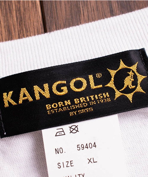 KANGOL（カンゴール）の「【Bl】【KANGOL】別注ロゴ刺繍T（Tシャツ/カットソー・メンズ・ホワイト/ブラック/オリーブ・MEDIUM/LARGE/X-LARGE/XXX-LARGE）」の5枚目の写真