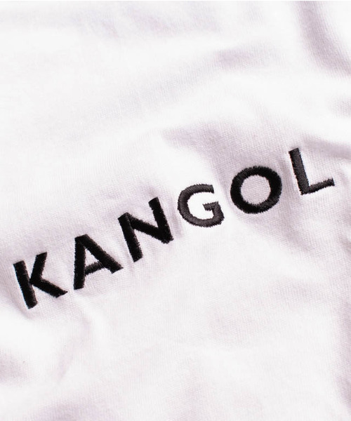 KANGOL（カンゴール）の「【Bl】【KANGOL】別注ロゴ刺繍T（Tシャツ/カットソー・メンズ・ホワイト/ブラック/オリーブ・MEDIUM/LARGE/X-LARGE/XXX-LARGE）」の6枚目の写真