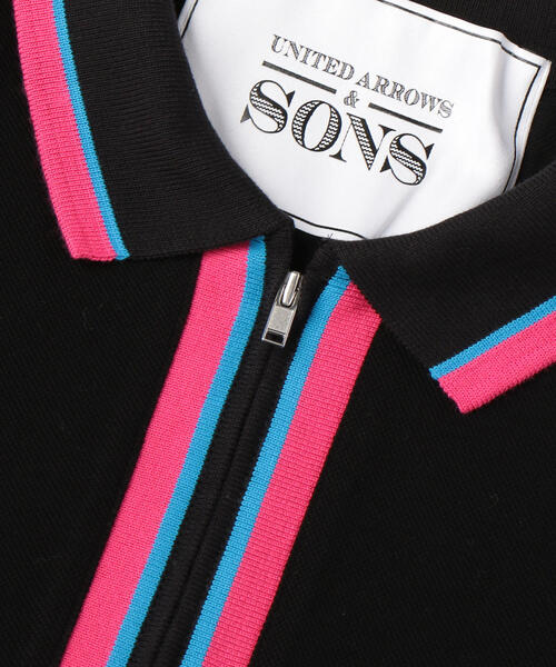 UNITED ARROWS ＆ SONS ポロシャツ セール】＜UNITED ARROWS & SONS＞ MESH HALF ZIP PL/ポロシャツ