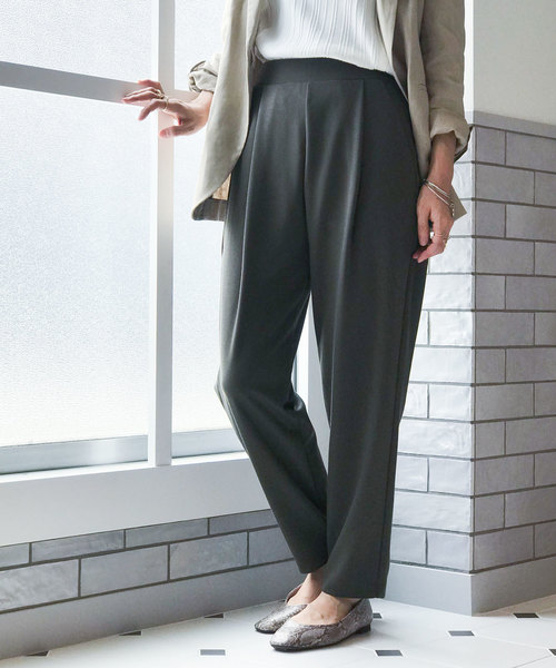 nano・universe(ナノユニバース)の「【WEB限定】カットポンチくるぶし丈パンツ(パンツ)」|グレー系その他2