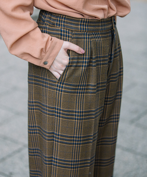 Munich(ミューニック)の「ウーリッシュツイード&チェック ワイドパンツ(その他パンツ・レディース・ダークブラウン/ネイビー/グレー/ブラウン系その他・XS/S/M)」の22枚目の写真