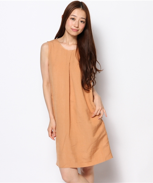 BEAMS LIGHTS Women's(ビームスライツ ウィメンズ)の「○BEAMS LIGHTS / フロントタック コクーンワンピース(ワンピース・レディース・ベージュ/オレンジ・38/36)」の13枚目の写真