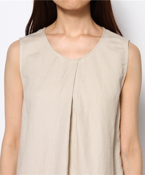 BEAMS LIGHTS Women's(ビームスライツ ウィメンズ)の「○BEAMS LIGHTS / フロントタック コクーンワンピース(ワンピース・レディース・ベージュ/オレンジ・38/36)」の7枚目の写真