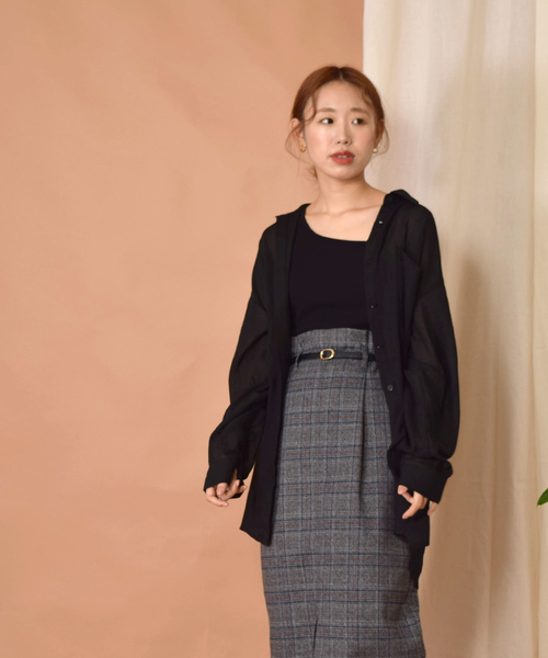 w closet（ダブルクローゼット）の「ポリボイルポケ付シャツ（シャツ/ブラウス・レディース・テラコッタ/ダークグリーン/ブラック・FREE）」の19枚目の写真