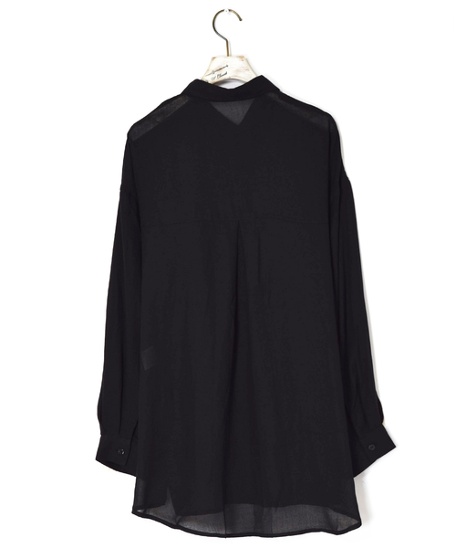 w closet（ダブルクローゼット）の「ポリボイルポケ付シャツ（シャツ/ブラウス・レディース・テラコッタ/ダークグリーン/ブラック・FREE）」の10枚目の写真