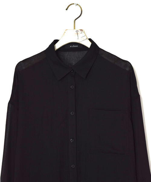 w closet（ダブルクローゼット）の「ポリボイルポケ付シャツ（シャツ/ブラウス・レディース・テラコッタ/ダークグリーン/ブラック・FREE）」の16枚目の写真