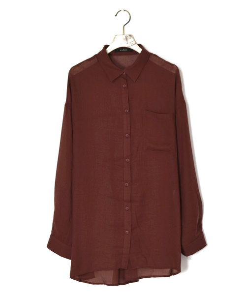 w closet（ダブルクローゼット）の「ポリボイルポケ付シャツ（シャツ/ブラウス・レディース・テラコッタ/ダークグリーン/ブラック・FREE）」の22枚目の写真