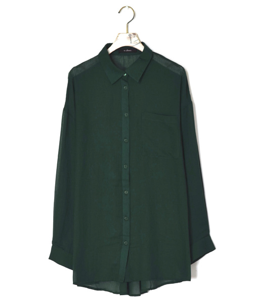 w closet（ダブルクローゼット）の「ポリボイルポケ付シャツ（シャツ/ブラウス・レディース・テラコッタ/ダークグリーン/ブラック・FREE）」の7枚目の写真