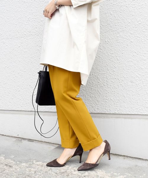 SHIPS(シップス)の「テーパードカラーパンツ(その他パンツ・レディース・ネイビー/イエロー系その他2/ピンク/グレー・40/38/36/34)」の3枚目の写真