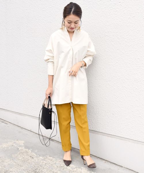 SHIPS(シップス)の「テーパードカラーパンツ(その他パンツ・レディース・ネイビー/イエロー系その他2/ピンク/グレー・40/38/36/34)」の6枚目の写真