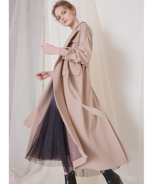 【h *】ミエリインヴァリアント　トレンチコート MIELI INVARIANT（ミエリインヴァリアント）の「フラップワーク