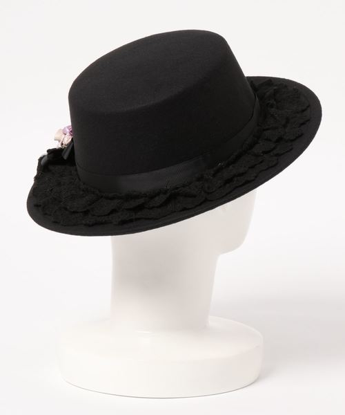 axes femme（アクシーズファム）の「巻きバラカメオカンカン帽